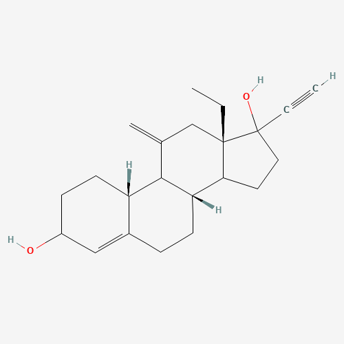 3(R,S)-Hydroxy Desogestrel (CAS: 869627-85-0) - Chemical Structure and Molecular Formula 