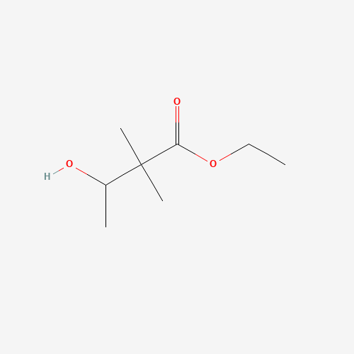 3-Hydroxy-2,2-dimethylbutyric Acid Ethyl Ester (CAS: 69737-23-1) - Chemical Structure and Molecular Formula 