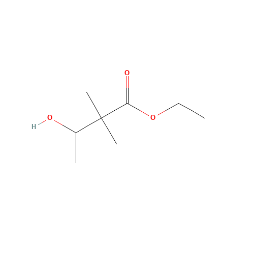 3-Hydroxy-2,2-dimethylbutyric Acid Ethyl Ester (CAS: 69737-23-1) - Chemical Structure and Molecular Formula 