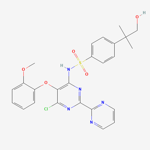 4-(2-Hydroxy-1,1-dimethylethyl)-N-[6-chloro-5-(2-methoxyphenoxy)-(2,2'-bipyrimidin)-4-yl]benzenesulfonamide (CAS: 1076198-22-5) - Chemical Structure and Molecular Formula 