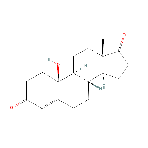 10b-Hydroxyestr-4-ene-3,17-dione (CAS: 5189-96-8) - Chemical Structure and Molecular Formula 