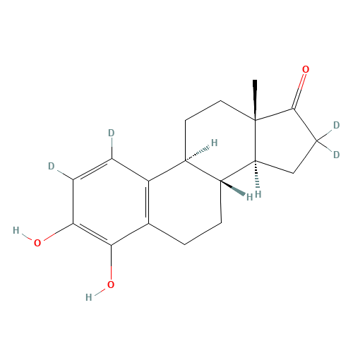 4-Hydroxy Estrone-d4 (CAS: 81586-98-3) - Chemical Structure and Molecular Formula 