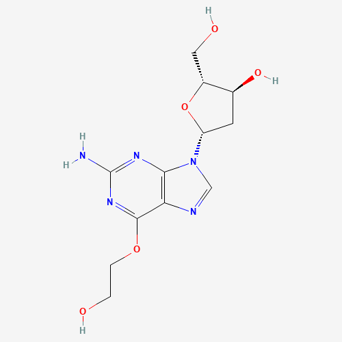 O6-(2-Hydroxyethyl)-2'-deoxyguanosine (CAS: 111447-35-9) - Chemical Structure and Molecular Formula 