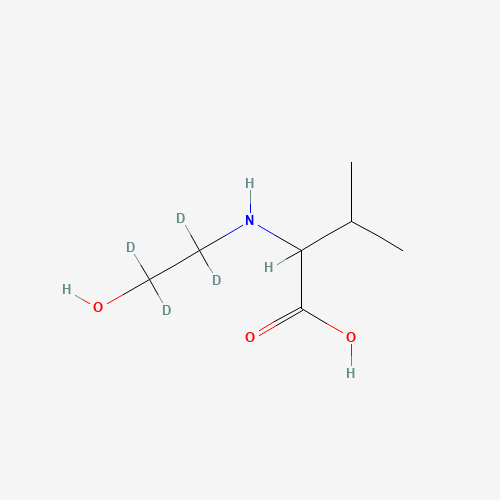 N-2-(Hydroxyethyl)-L-valine-d4  (Technical grade) (CAS: 120398-50-7) - Chemical Structure and Molecular Formula 