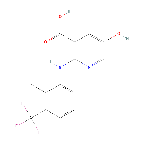5-Hydroxy Flunixin (Contain 5% Flunixin) (CAS: 75369-61-8) - Chemical Structure and Molecular Formula 