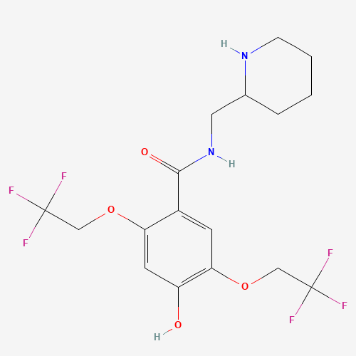 4-Hydroxy Flecainide (CAS: 152171-74-9) - Chemical Structure and Molecular Formula 