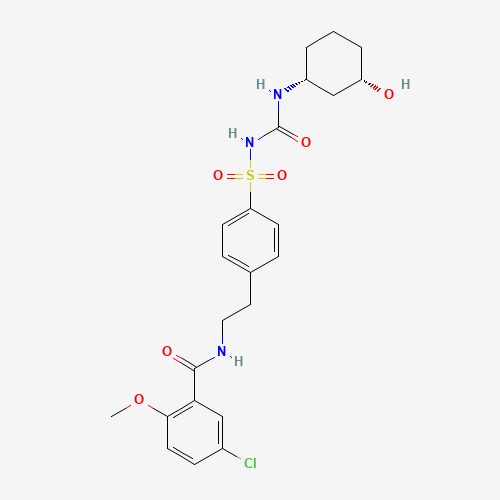 rac cis-3-Hydroxy Glyburide (CAS: 23074-02-4) - Chemical Structure and Molecular Formula 
