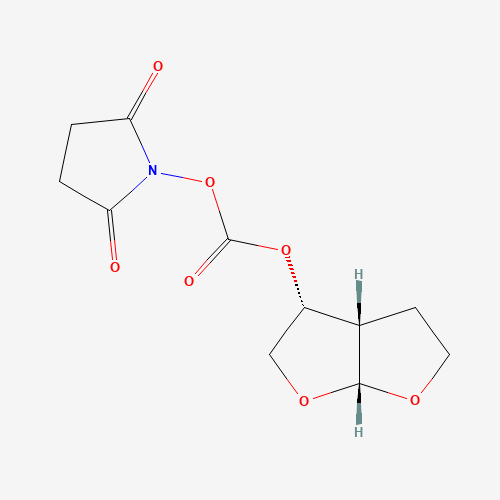 [(3R,3aS,6aR)-Hydroxyhexahydrofuro[2,3-b]furanyl Succinimidyl Carbonate (CAS: 253265-97-3) - Chemical Structure and Molecular Formula 