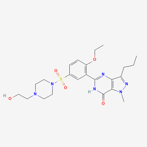 Hydroxyhomo Sildenafil (CAS: 139755-85-4) - Chemical Structure and Molecular Formula 