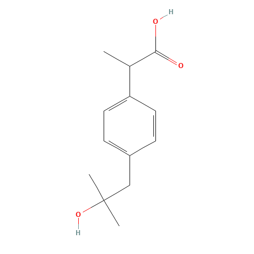 rac 2-Hydroxy Ibuprofen (CAS: 51146-55-5) - Chemical Structure and Molecular Formula 