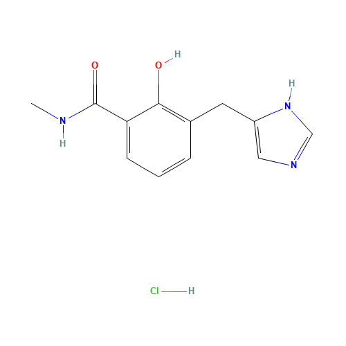 2-Hydroxy-3-(1H-imidazol-5-ylmethyl)-N-methylbenzamide Hydrochloride (CAS: 127170-74-5) - Related Chemical Product