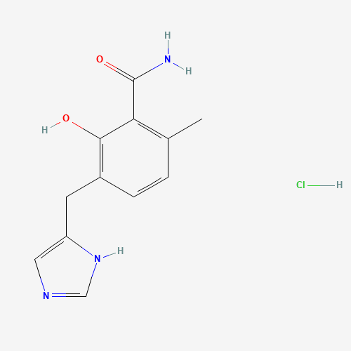 2-Hydroxy-3-(1H-imidazol-5-ylmethyl)-6-methylbenzamide Hydrochloride (CAS: 127170-87-0) - Related Chemical Product