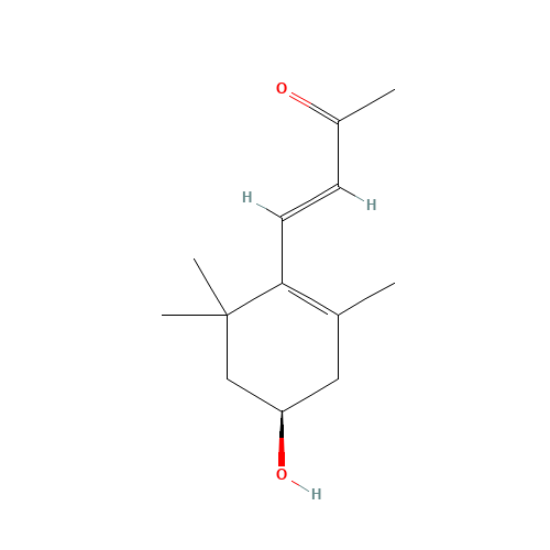 (3R)-3-Hydroxy-b-ionone (CAS: 50281-38-4) - Chemical Structure and Molecular Formula 