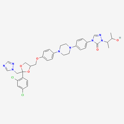 Hydroxy Itraconazole (CAS: 112559-91-8) - Chemical Structure and Molecular Formula 