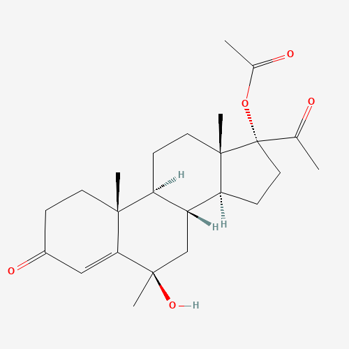 6b-Hydroxy Medroxy Progesterone 17-Acetate (CAS: 984-47-4) - Chemical Structure and Molecular Formula 