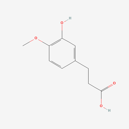 3-(3-Hydroxy-4-methoxyphenyl)propionic Acid (Dihydroisoferulic Acid) (CAS: 1135-15-5) - Chemical Structure and Molecular Formula 