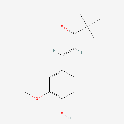 1-(4-Hydroxy-3-methoxyphenyl)-4,4-dimethyl-1-penten-3-one (CAS: 58344-27-7) - Related Chemical Product