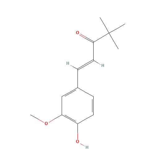 1-(4-Hydroxy-3-methoxyphenyl)-4,4-dimethyl-1-penten-3-one (CAS: 58344-27-7) - Related Chemical Product