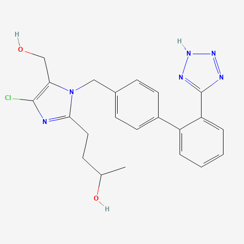 ω-1-Hydroxy Losartan (CAS: 141675-57-2) - Chemical Structure and Molecular Formula 