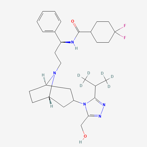 3-Hydroxymethyl Maraviroc-d6 (CAS: 1217536-16-7) - Chemical Structure and Molecular Formula 