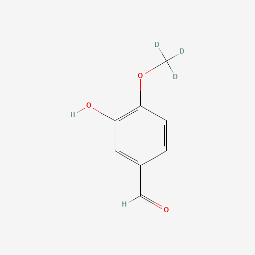3-Hydroxy-4-methoxybenzaldehyde-d3 (CAS: 74495-73-1) - Chemical Structure and Molecular Formula 