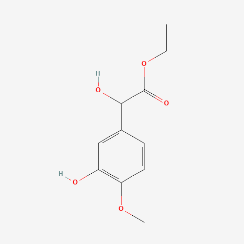 3-Hydroxy-4-methoxy-mandelic Acid Ethyl Ester (CAS: 91971-78-7) - Chemical Structure and Molecular Formula 