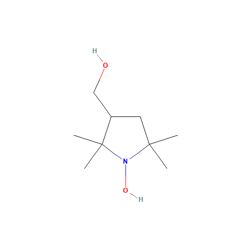 3-(Hydroxymethyl)-1-oxy-2,2,5,5-tetramethylpyrrolidine (CAS: 27298-75-5) - Chemical Structure and Molecular Formula 
