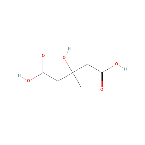 3-Hydroxy-3-methylpentane-1,5-dioic Acid (CAS: 503-49-1) - Chemical Structure and Molecular Formula 