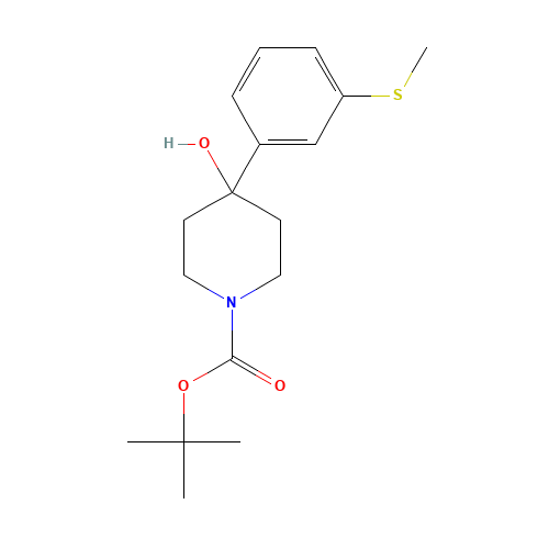 4-Hydroxy-4-(3-methylsulfanylphenyl)-piperidin-1-carboxylic Acid tert-Butyl Ester (CAS: 346688-66-2) - Related Chemical Product