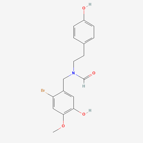 N-(p-Hydroxyphenethyl)-N-(2-bromo-5-hydroxy-4-methoxybenzyl)formamide (CAS: 122584-18-3) - Related Chemical Product