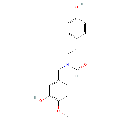 N-(p-Hydroxyphenethyl)-N-(3-hydroxy-4-methoxybenzyl)formamide (CAS: 122584-17-2) - Related Chemical Product