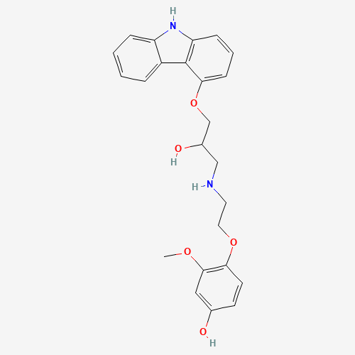 4'-Hydroxyphenyl Carvedilol (CAS: 142227-49-4) - Chemical Structure and Molecular Formula 