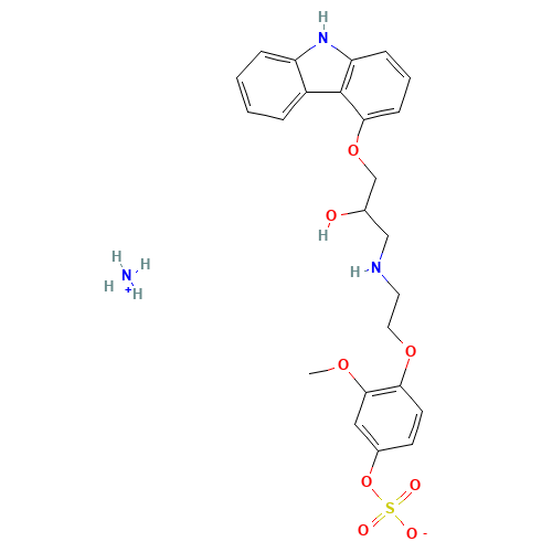 4'-Hydroxyphenyl Carvedilol Sulfate Ammonium Salt (CAS: 142227-52-9) - Related Chemical Product