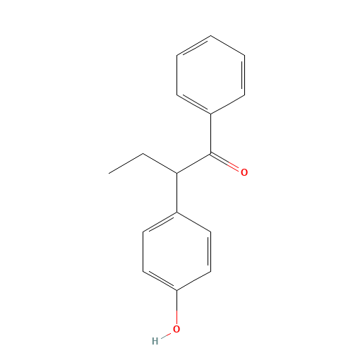 2-(4-Hydroxyphenyl)-1-phenyl-1-butanone (CAS: 82413-28-3) - Chemical Structure and Molecular Formula 