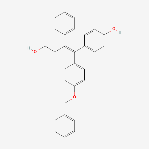 (E)-γ-[(4-Hydroxyphenyl)[4-(phenylmethoxy)phenyl]methylene]benzenepropanol (CAS: 176671-76-4) - Chemical Structure and Molecular Formula 