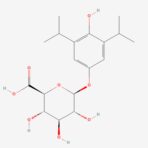 4-Hydroxy Propofol 4-O-b-D-Glucuronide (CAS: 115005-78-2) - Chemical Structure and Molecular Formula 