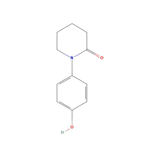 1-(4-Hydroxyphenyl)piperidin-2-one (CAS: 79557-03-2) - Chemical Structure and Molecular Formula 