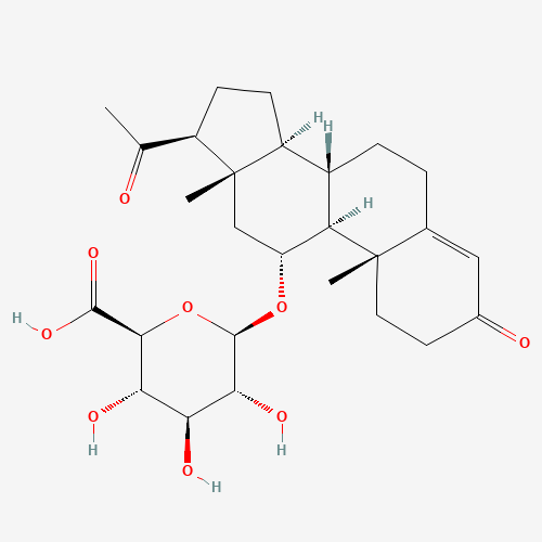 11a-Hydroxy Progesterone b-D-Glucuronide (CAS: 77710-64-6) - Chemical Structure and Molecular Formula 