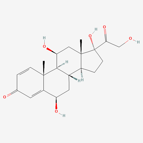 6b-Hydroxy Prednisolone (CAS: 16355-29-6) - Chemical Structure and Molecular Formula 