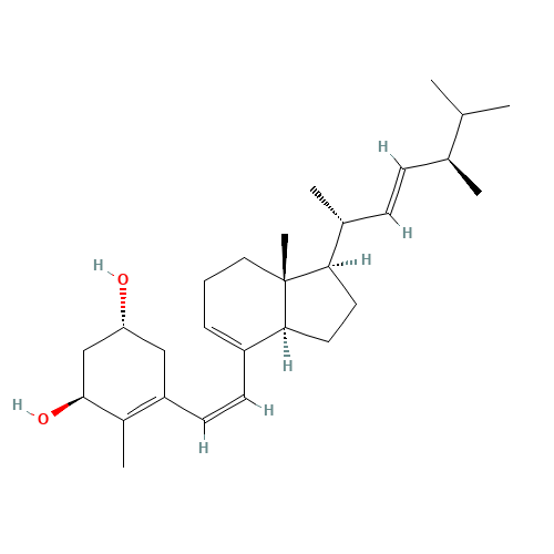 1a-Hydroxy Previtamin D2 (CAS: 127264-18-0) - Chemical Structure and Molecular Formula 