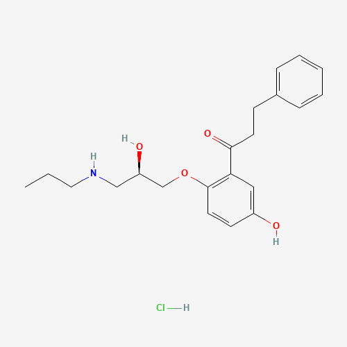 (R)-5-Hydroxy Propafenone Hydrochloride (CAS: 158080-72-9) - Chemical Structure and Molecular Formula 