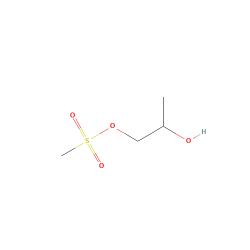 2-Hydroxy-1-propyl Methanesulfonate (CAS: 113391-95-0) - Chemical Structure and Molecular Formula 