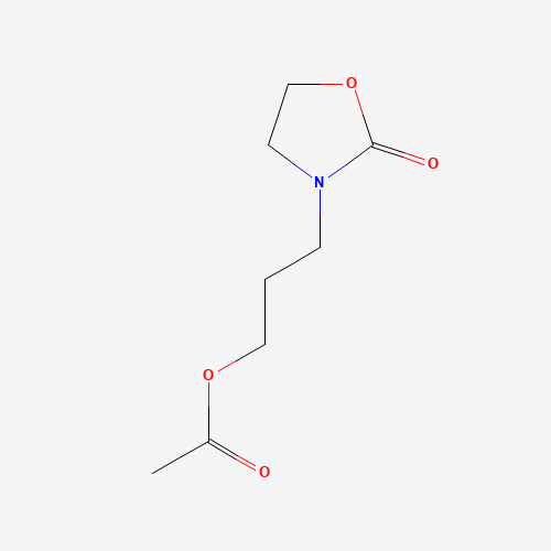 3-(3-Hydroxypropyl)-2-oxazolidinone Acetate (CAS: 87010-30-8) - Chemical Structure and Molecular Formula 