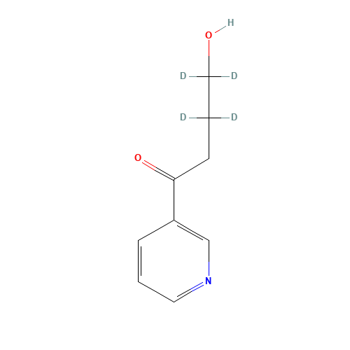 4-Hydroxy-1-(3-pyridyl)-1-butanone (3,3,4,4-D4) (CAS: 359435-75-9) - Chemical Structure and Molecular Formula 