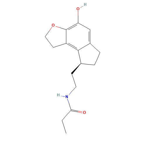 4-Hydroxy Ramelteon (CAS: 1204581-50-9) - Chemical Structure and Molecular Formula 