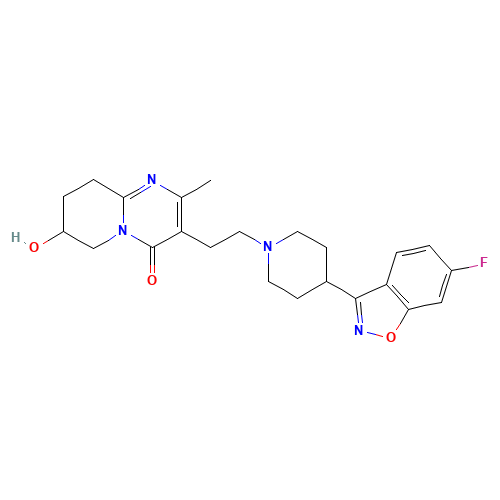 7-Hydroxy Risperidone (CAS: 147663-04-5) - Chemical Structure and Molecular Formula 