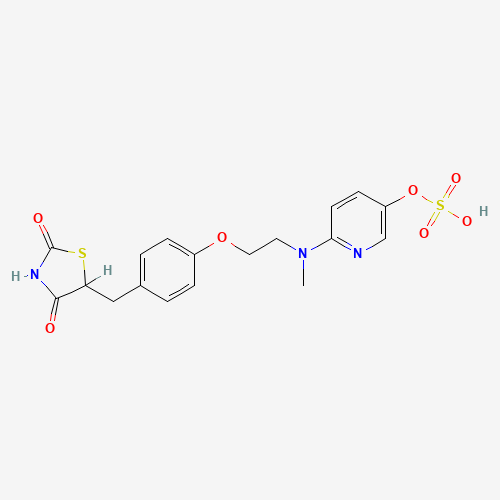 5-Hydroxy Rosiglitazone Sulfate (CAS: 288853-63-4) - Chemical Structure and Molecular Formula 