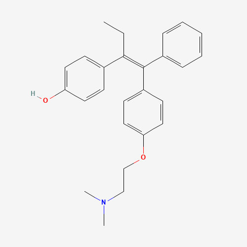 4'-Hydroxy Tamoxifen (contains up to 10% E isomer) (CAS: 82413-23-8) - Chemical Structure and Molecular Formula 