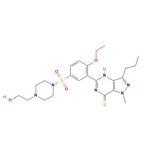 Hydroxythiohomo Sildenafil (CAS: 479073-82-0) - Chemical Structure and Molecular Formula 