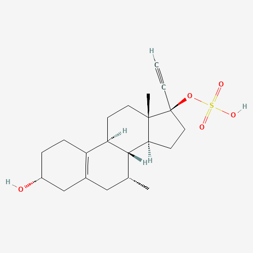3a-Hydroxy Tibolone 17-O-Sulfate (CAS: 144466-05-7) - Chemical Structure and Molecular Formula 